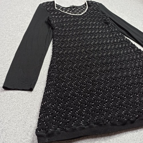 Beate Heymann Vestido D-42 (Para Como D-38) Mini Delgado Negro Jersey Elástico - Imagen 6 de 13