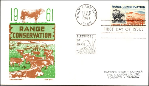 Scott 1176 4 Cents Range Conversation Ken Boll FDC Sent To Canada Planty 1176-7