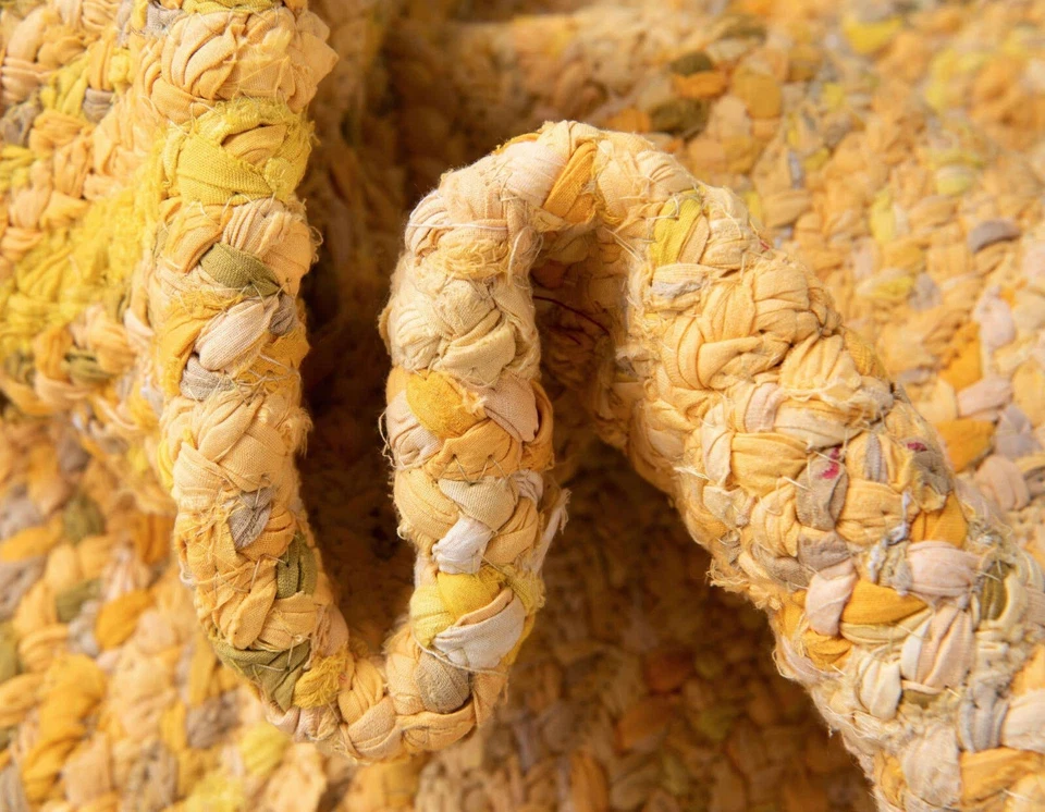 Alfombra Corredor Natural Hecho a Mano Algodón Rectángulo Alfombra Hecho a Ma... - Imagen 2 de 4