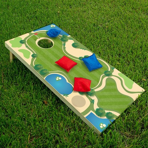 Golf Course Art Cornhole Wraps Stickers Cornhole Skins Cornhole Wraps for Boards - Picture 2 of 6