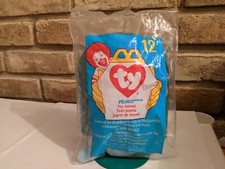 McDonalds Ty Teenie Beanie Baby Peanut the Elephant 1998 Package New Happy Meal