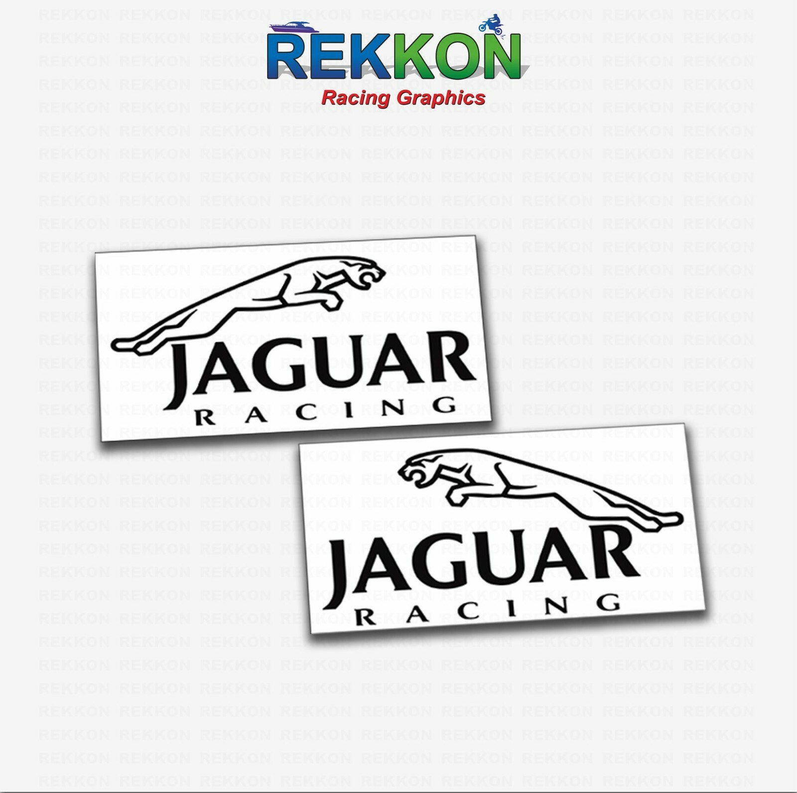 Left + Right Jaguar Racing Sticker Decal EURO Racing Mod f-type XJ XF ...