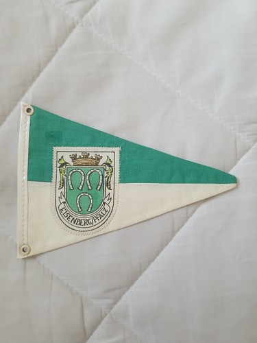 Vintage seltener Eisenberg Deutschland Flagge Wimpel 7"