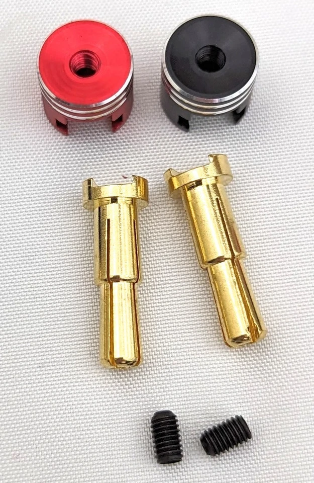 RC Battery Bullet Connectors 4mm 5mm 4/5mm Grips Lipo Heatsink Car Truck ESC - Image 4 of 4