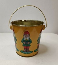 SECCHIELLO GIOCATTOLO IN LATTA - VINTAGE - GIALLO GNOMO/nanetto