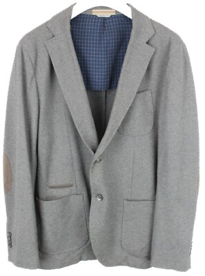 Massimo Dutti 2013 Blazer Men's US 46 Single Breasted Elbow Patch Blend