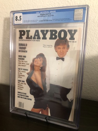 Playboy Magazine #V37 #3 March 1990 DONALD TRUMP CGC 8.5 Graded