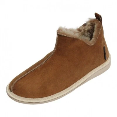 Herren Lammfell Hausschuhe PRINZ Hüttenschuhe Fellschuhe echtes Merino Schaffell - Bild 1 von 4