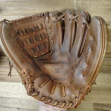 Vtg Leather Baseball Glove Pro Model 4064 Rig...