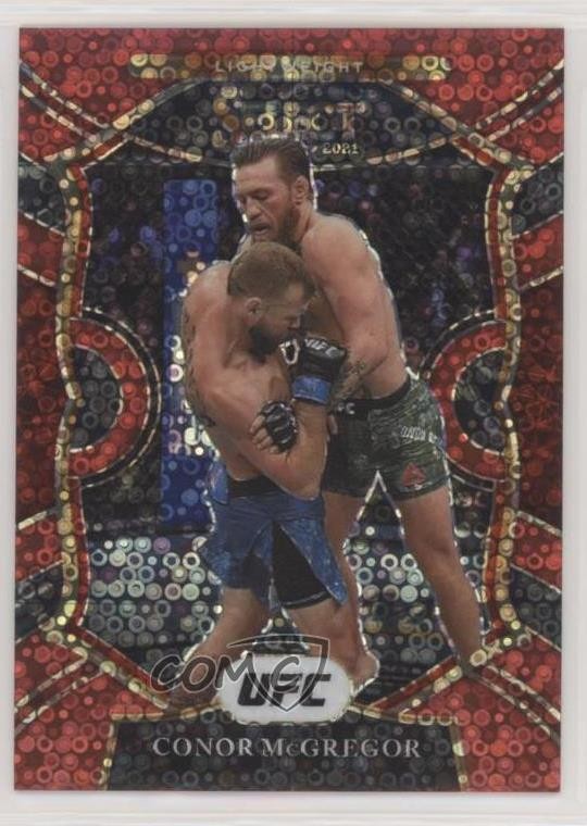 2021 Panini Select UFC Concourse Red Disco Prizm 44/199 Conor McGregor #40 ux8