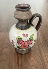 Krug mit Blumenmuster - H&ouml;he 27 Cm -leichte Gebrauchsspuren
