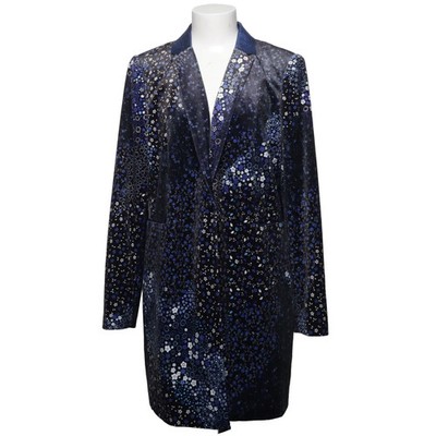 Elie Tahari, Mantel, Damen, Größe: L, PAM COAT, Blau/Mehrfarbig #hze