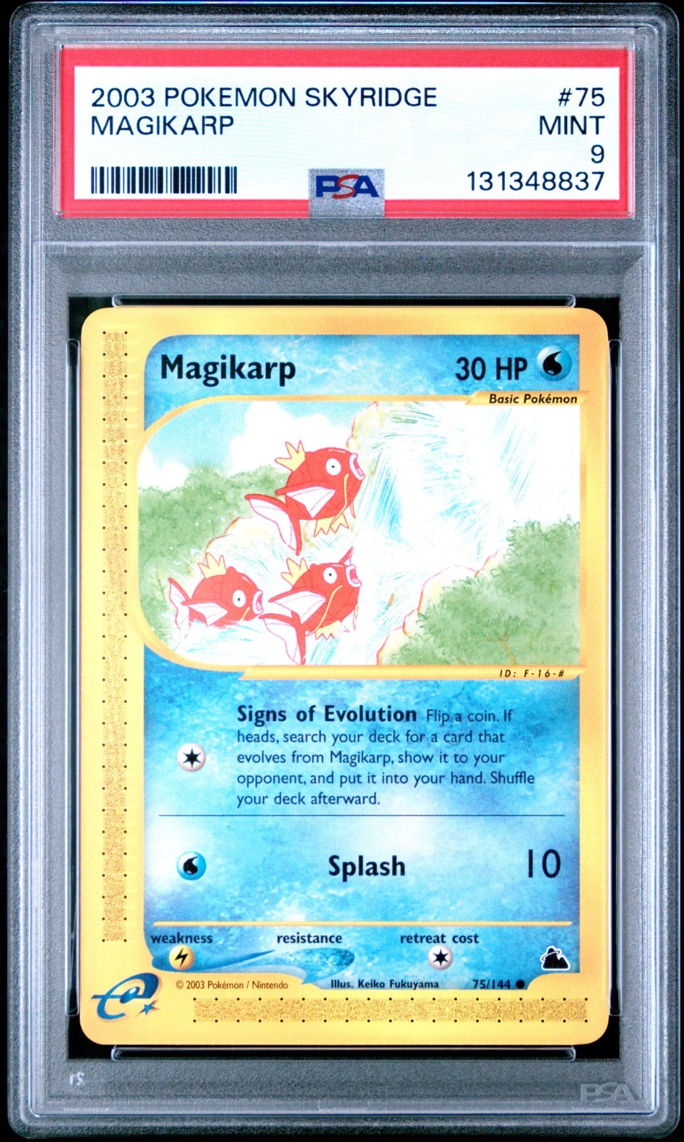 2003 Pokemon Skyridge #75 Magikarp PSA 9 MINT