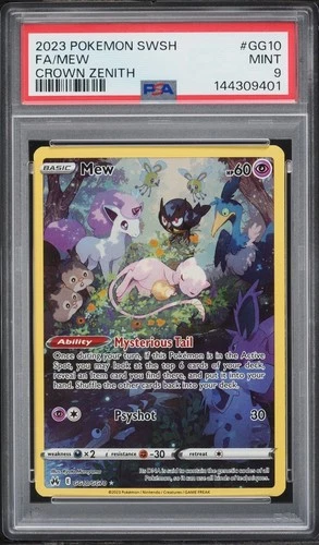 2023 Pokemon Sword & Shield Crown Zenith Alt Art Mew #GG10 PSA 9 MINT