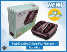 HoMedics Triple Action Shiatsu Foot Massager with Heat –Kneading Foot Triple Rot