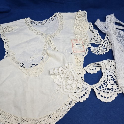 vintage lace collar lot 5 Grandma Bib Sewing Country Applique Crochet RBG Dress 