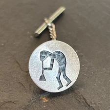 Lawrence Saufkie Hopi Vintage Pin Sterling Silver Figural 5v