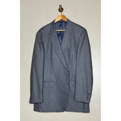 Hart Schaffner Marx Mens Gray Herringbone Blazer Sport Coat Big & Tall Harrys
