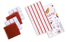 Cotton Kitchen Towels and Dishcloths 6 Piece - 4 Terry Dishcloths 12 x 1