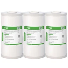 3Pack 10x4.5" Whole House PP GAC Carbon Sediment Water Filter Cartridge 5 Micron