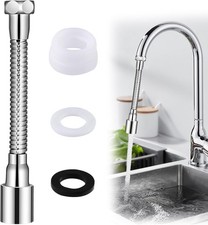 Kitchen Tap Spray Head 20cm, 360° Swivel Kitchen Tap Extension Hose – Universal