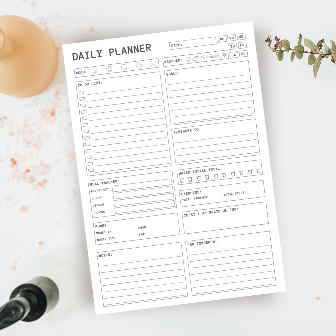 Pland Studio 90-Day Undated Planner - Daily Goal Journal With Habit Tracker, Vision Board, Gratitude Prompts, Charcoal Onyx Hardcover - View #8