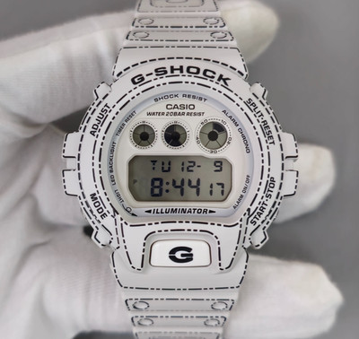 Casio G SHOCK 6900 Series Origami Edition DW 6900RGM 5 white dial 50mm Watch