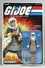 SUPER7 HASBRO GI JOE ReAction  ARCTIC SCARLETT MOVIE 3.75'' ACTION FIGURE MOSC