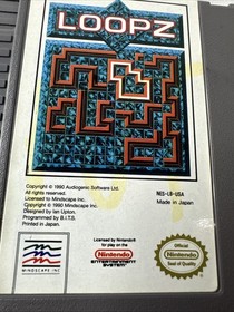 Loopz Nintendo NES Cartridge With Manual Tested Authentic