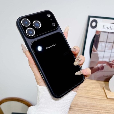 For iPhone 17 Pro Max 16 15 14 13 Magnetic Glass Case Crystal Glossy Lens Cover