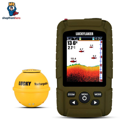 LUCKY Tragbarer Sonar Fischfinder Bootstiefe Fischen Fischfinder Wasserdichter