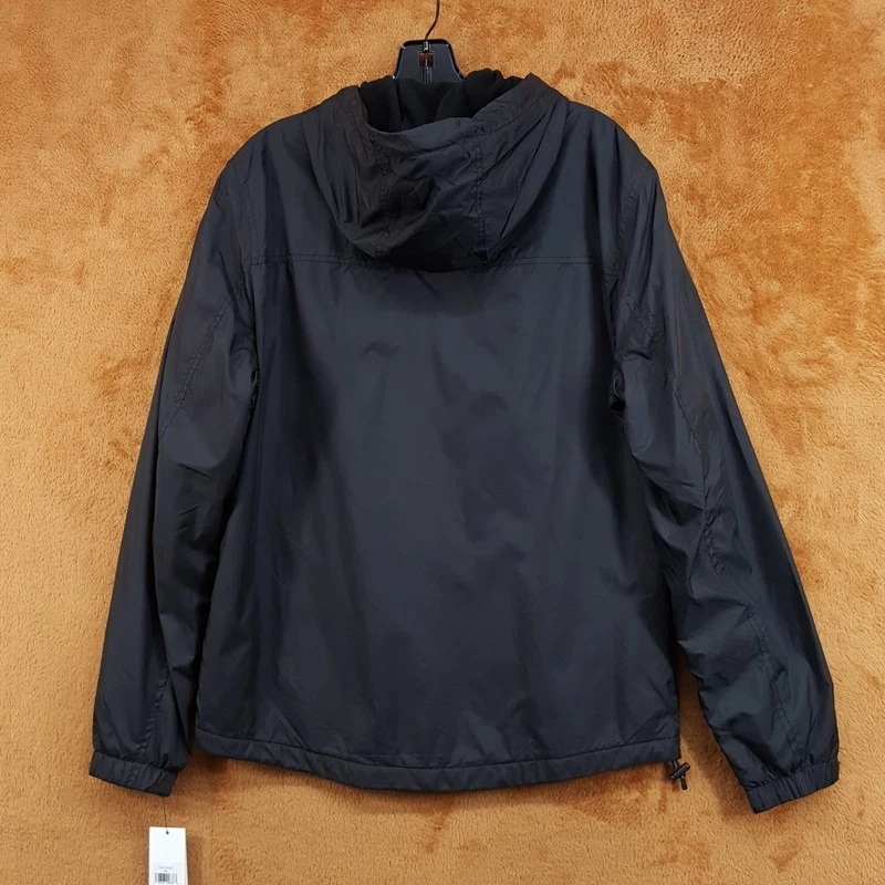 CALVIN KLEIN Jacket Mens XL Black Polar Fleece Lined Hooded Windbreaker $150 - product detail image 3