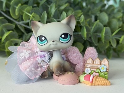 Littlest Pet Shop LPS Authentic 391 Grey Egyptian Shorthair Cat