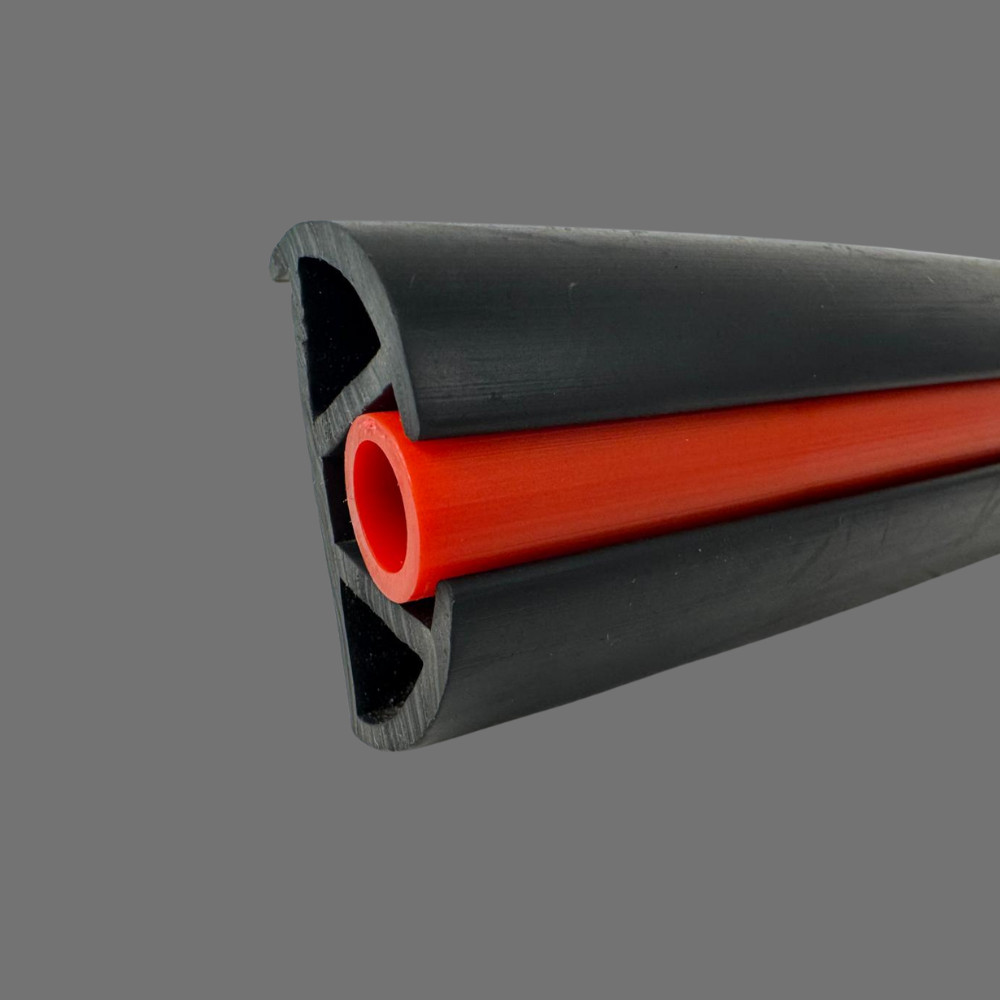 Correa de frotamiento para guardabarros 38D/I PVC D 38 mm negra - (inserto incluido)