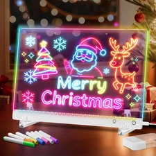 LED Note Board with Colors, 13.7x10 Lumiboard LED Drawing Board, 4 Modes  7 C...