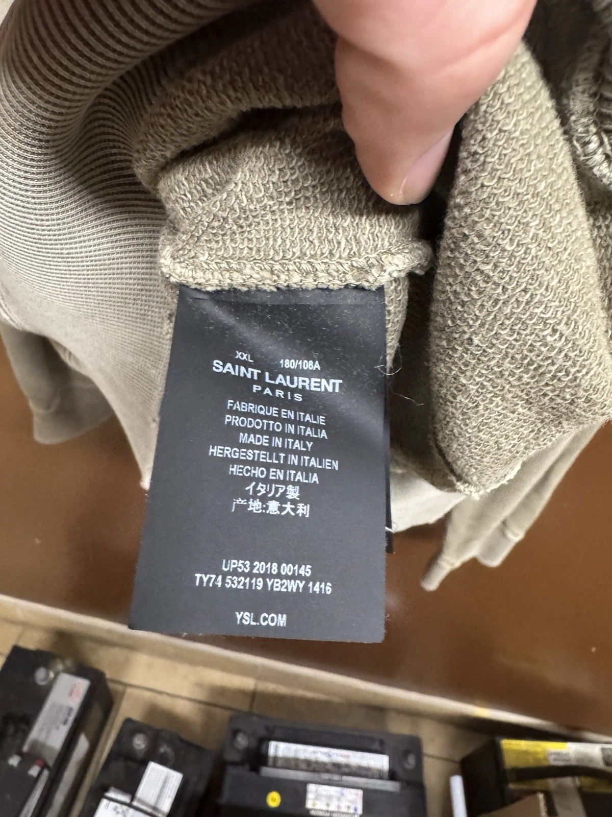 SAINT LAURENT (YSL) Felpa con cappuccio Saint Laurent stampa logo prezzo consigliato dal produttore $1.190