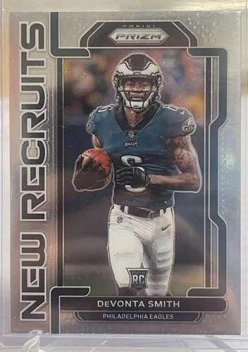 Devonta Smith 2021 Prizm New Recruits #NR-6 Philadelphia Eagles Rookie RC