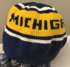 Michigan Wolverines Knit Beanie Hat Cap - Blue Yellow White Team Hat — photo 2