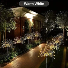Solar Firework Lights Outdoor Waterproof 8 Modes 200LED Garden Fairy Lamp