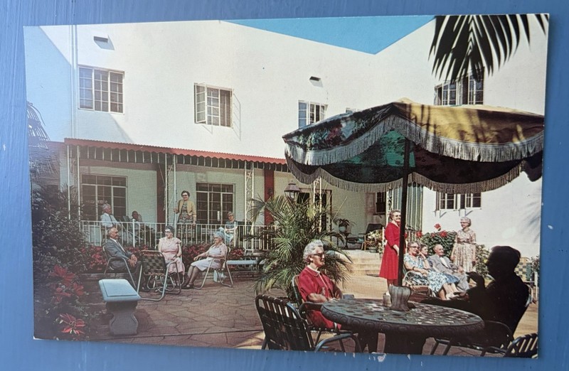 Stanton Hotel St. Petersburg FL Postcard ~ Private Patio - Guests