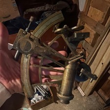 Henry Hughes & Son Brass Octant Navigational Instrument United Kingdom