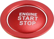 Engine Start Stop Ignition Button Overlay Cover Decal Interior Trim Red 