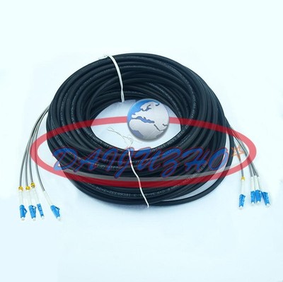 Field Outdoor Fiber Cable LC-LC 4 Strand 9/125 SingleMode Fiber Patch Cord 50M
