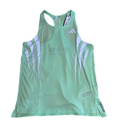 Adidas Adizero NYC New York Pro Elite Running Singlet Lime Green