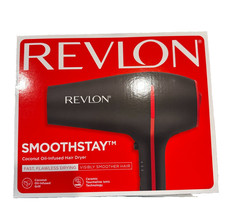 NEW Revlon Smoothstay Coconut Oil-Infused Ceramic Hair Dryer with Diffuser