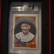 Panini 2014 Golden Age Casey Stengel #35 Game Used Uniform BGS NY (PRIME PATCH)