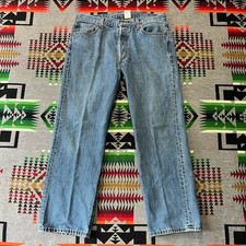 Vintage Levis 501 Jeans Mens 34x28 Blue Button Fly Straight Leg Denim Y2K A1