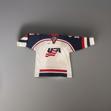 VINTAGE NIKE 2002 USA NATIONAL OLYMPIC TEAM#11 TONY AMONTE HOCKEY JERSEY SIZE L