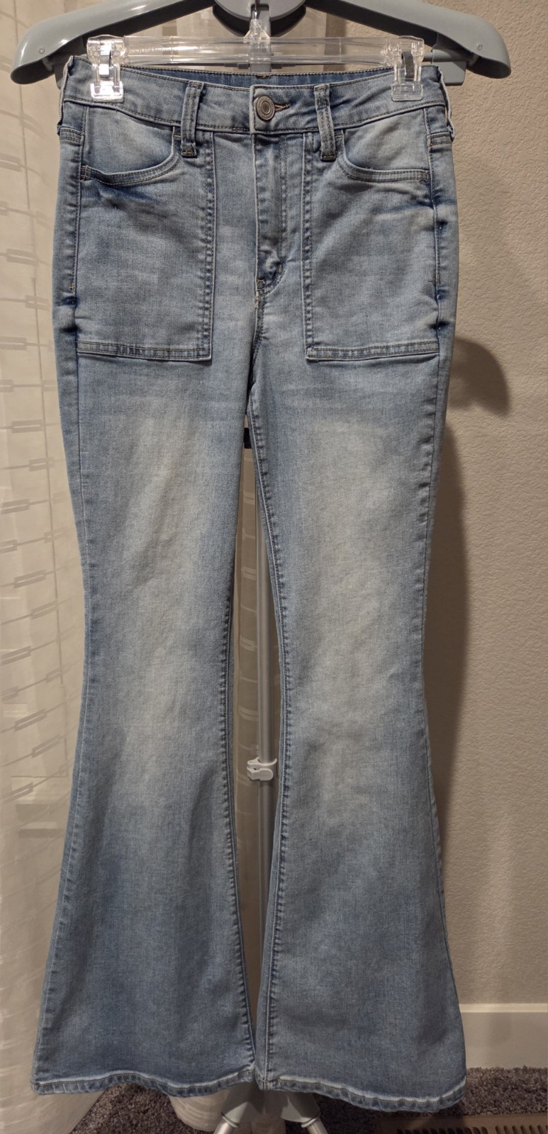 SO Goods For Life Jeans Juniors Women Sz 5/27W Denim High Rise Flare Light Wash