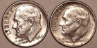 (2) Roosevelt Dimes - XF/AU - 1964D 1964P - #6198E - FREE SHIPPING